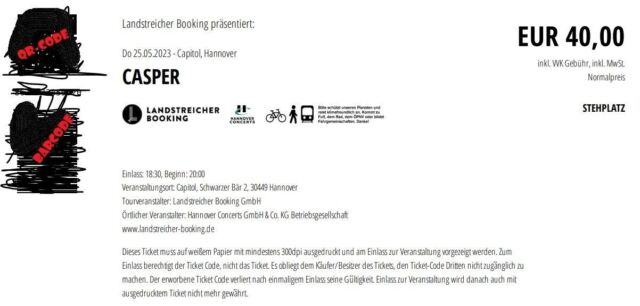 Casper - LIVE in Hannover - 25.05.2023 - CLUB Konzert - LIVE - ausverkauft! @@@
