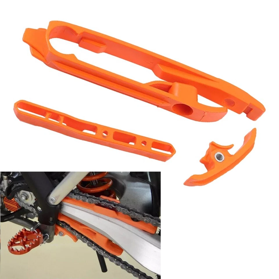 Chain Sliding Guard & Rear Brake Line Clamp For KTM 250 350 450 SX SXF XC XCF Foto 2 de 4