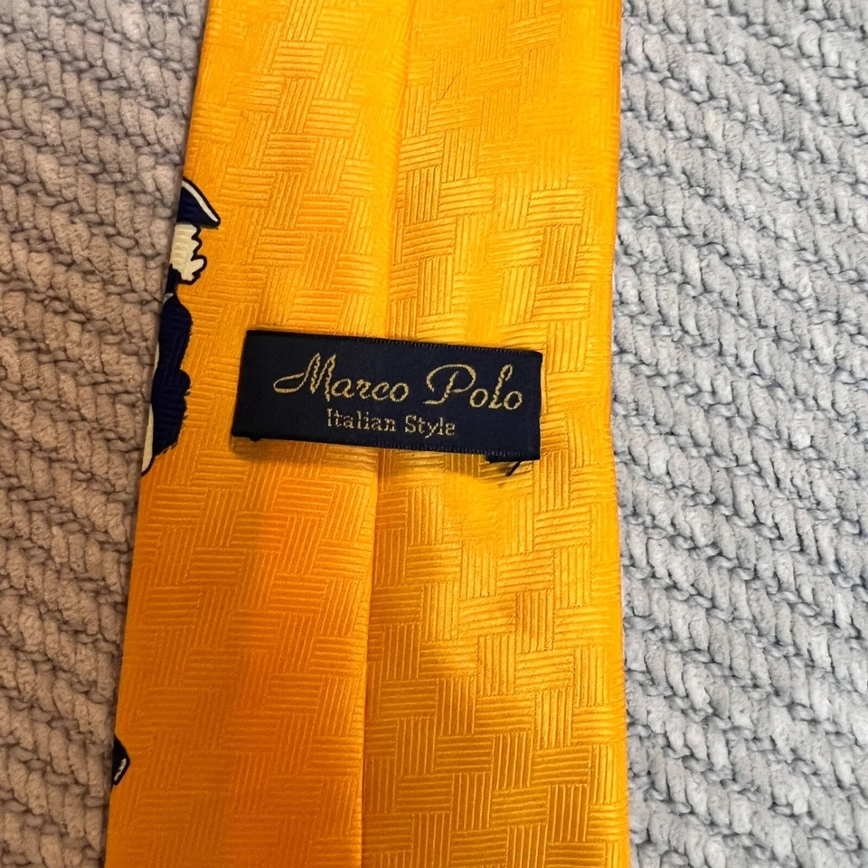 Polo Marco vintage para hombre estilo italiano 4 pulgadas Corbata turística Washington años 80 papá divertida Foto 2 de 4