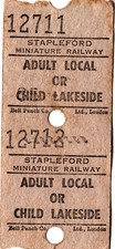 Miniature Railway ticket: Stapleford Miniature Railway