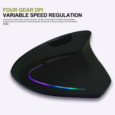 Wireless Vertical Gaming Mouse Optical Ergonomic Mice 1600DPI Gamer Mouse LI $r