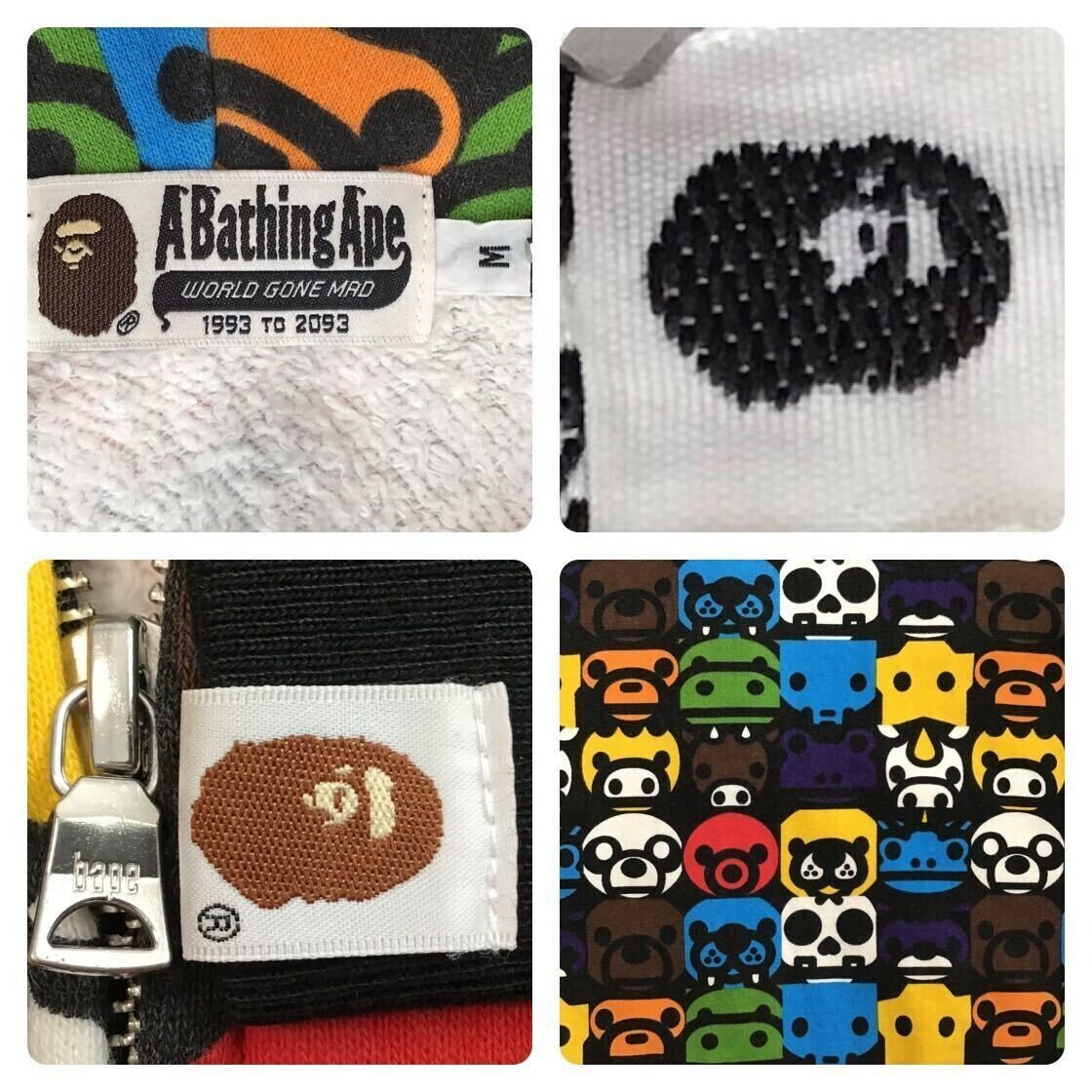 NIGO期 A BATHING APE サファリマイロ グラデーション BAPE ☆Kanye West着用モデル☆ サファリ マイロ フルジップ パーカー