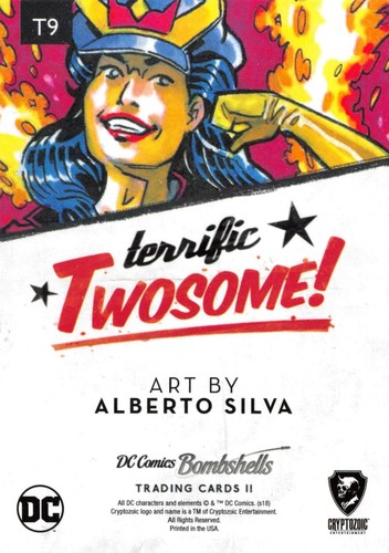 DC Comics Bombshells II TERRIFIC TWOSOME! Insert T9 / BIG BARDA & KIMIYO HOSHI - Picture 2 of 2