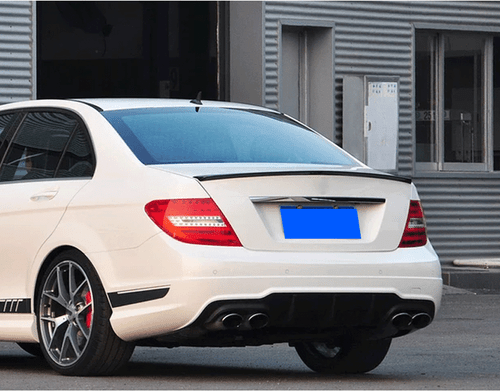 For Mercedes Benz W204 C180 C63 08-13 REAL Carbon Rear Trunk Spoiler Wing Lip - Picture 3 of 12