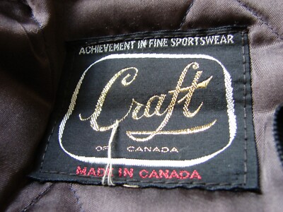 Unisex Vintage 80s CRAFT of Canada Brown Spread Collar Long