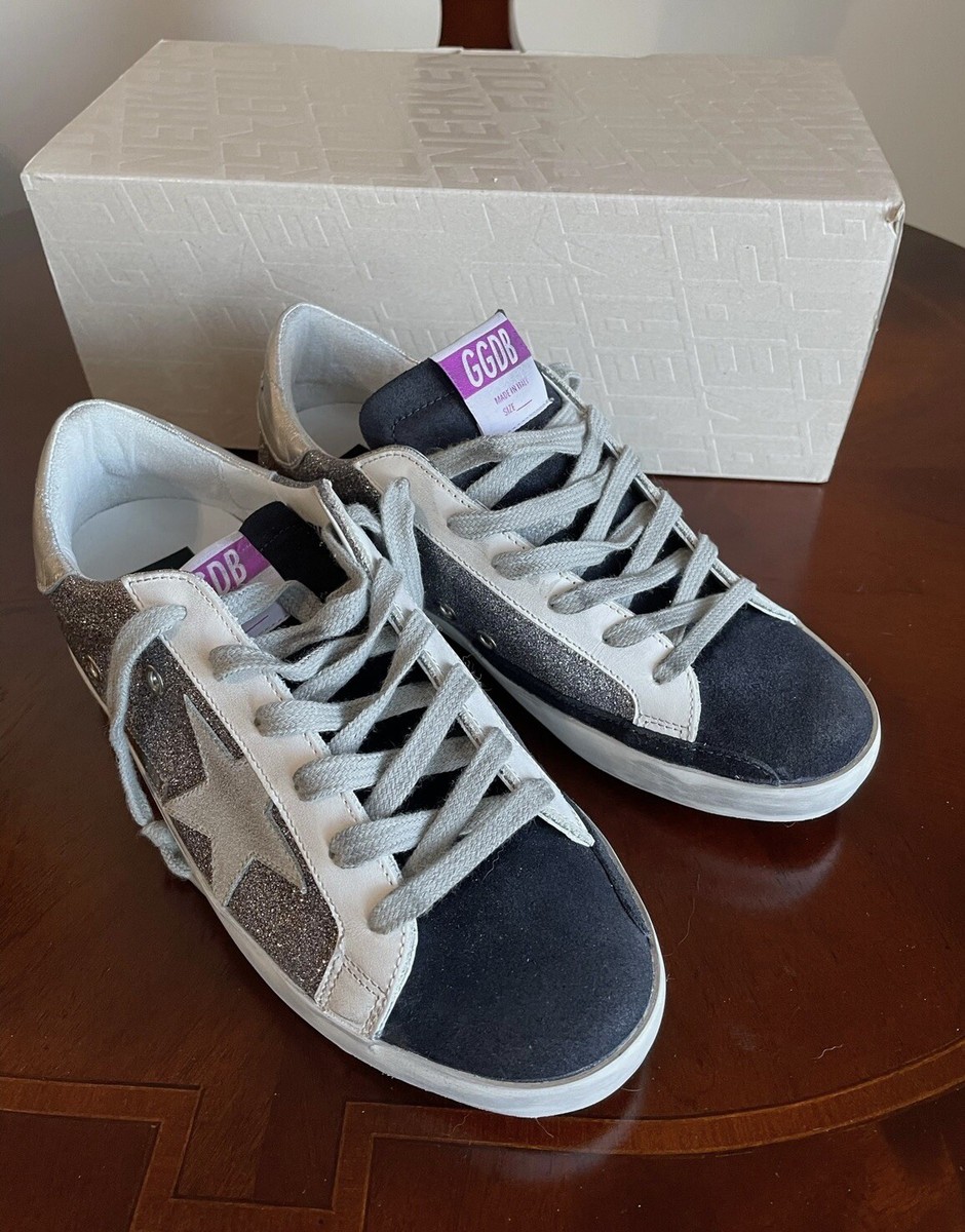 GOLDEN  ゴールデングース　３８ Golden Goose Sneakers, Size 38 Women, Dark Grey Glitter