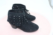 Piper boots w/ Memory Foam SIDE ZIP BLACK GIRLS Kids size 1 M
