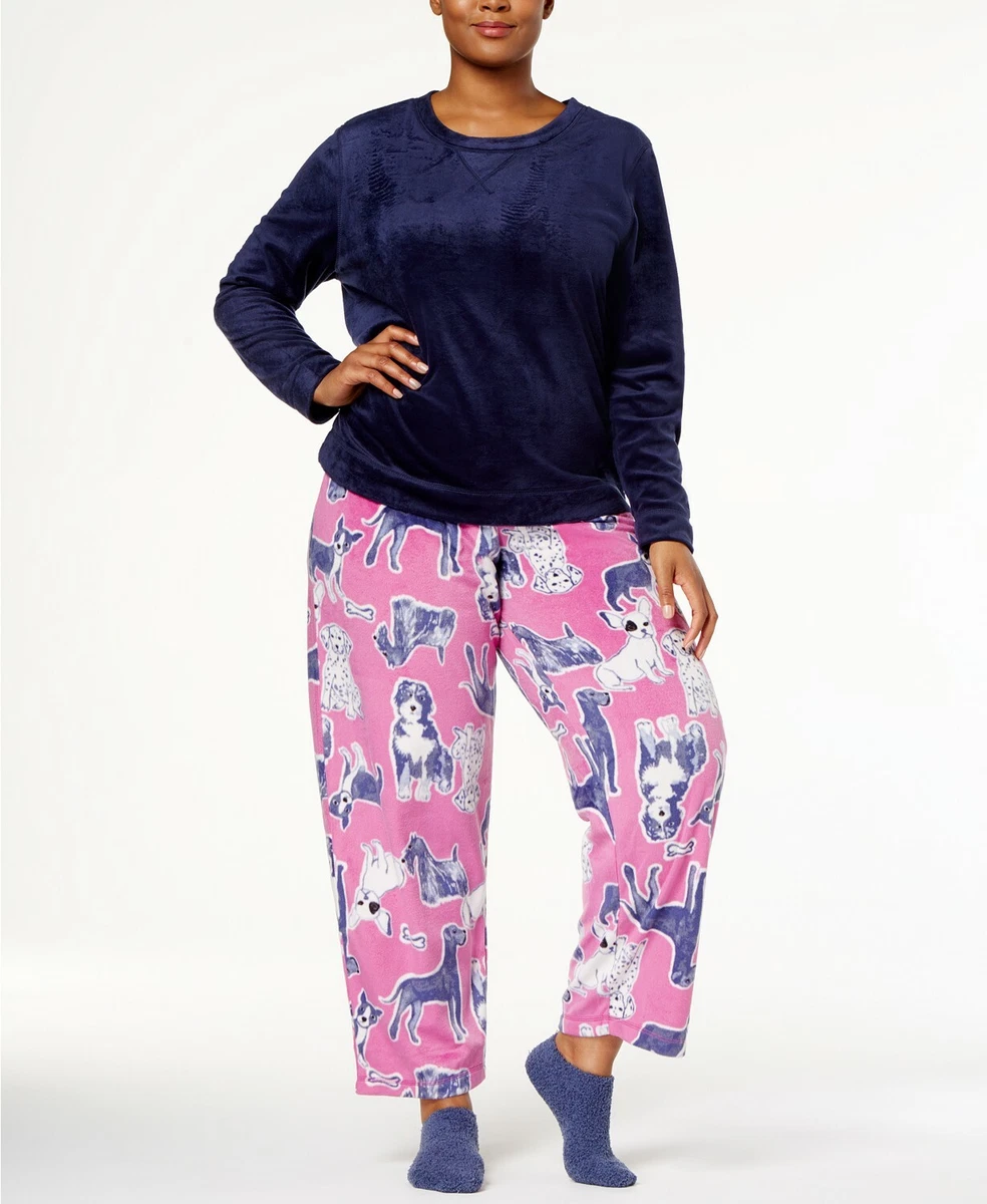 Women's plus hotsell size fleece pajamas