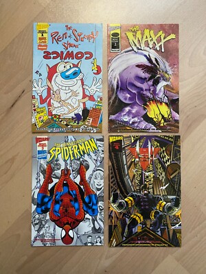 Wizard Mini Comics 1-4 (Ren & Stimpy, The Maxx, Spider-Man, Ash)