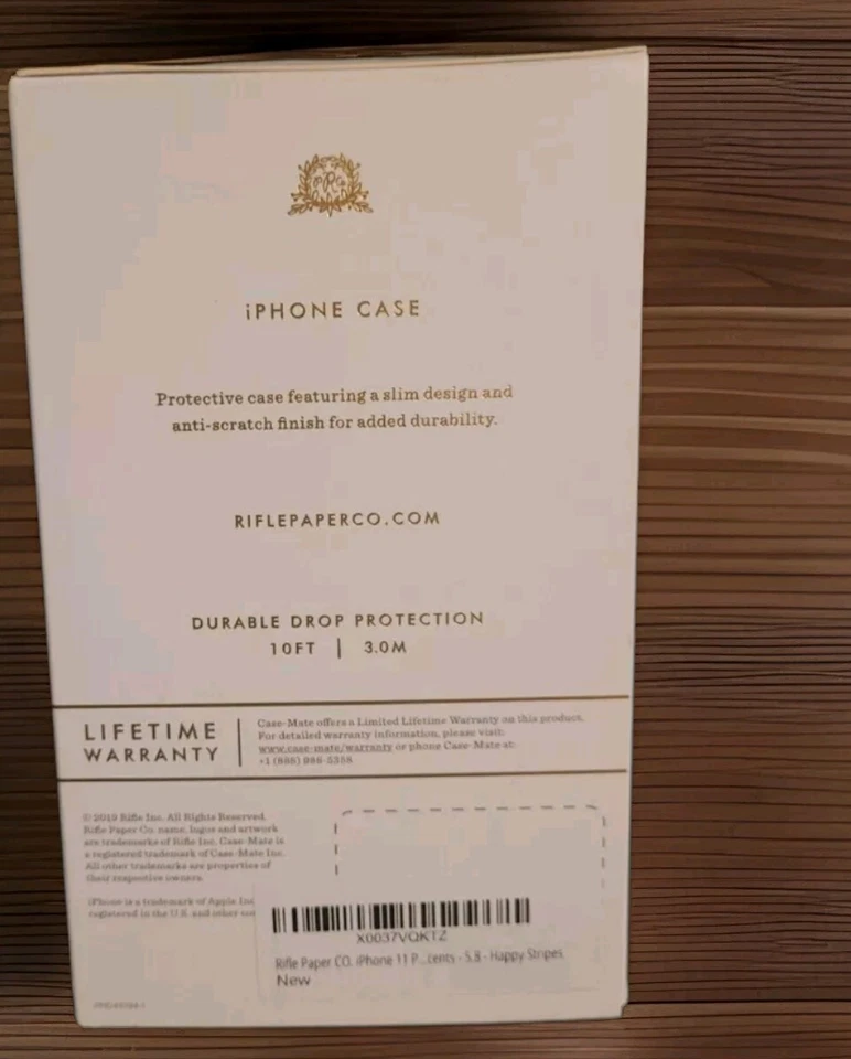 Funda delgada con protección contra caídas Rifle Paper Co de 10 pies para iPhone 11 Pro/XS/X #308 Foto 3 de 3