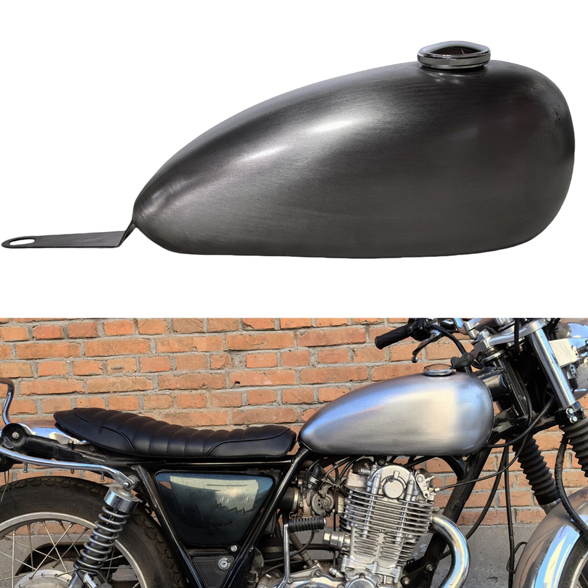 YAMAHA SR400 タンク Silvery Petrol Gas Fuel Tank Oil Tank Gas Tank W/ Cap For YAMAHA