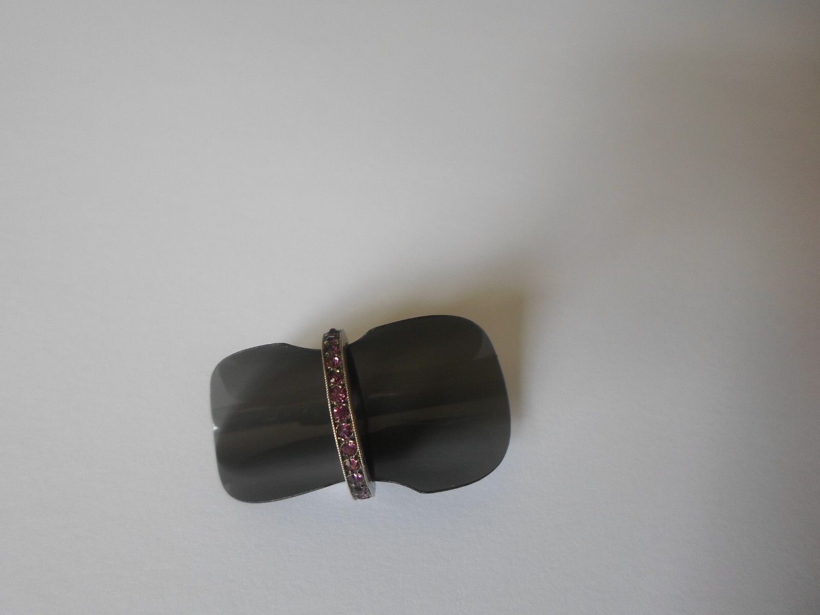 solid silver ring, ring, purple stones full tower… - image 5