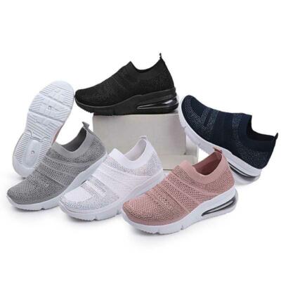 Womens Shoes Studded Trainers Womens Uk LADIES WOMEN'S SLIP ON