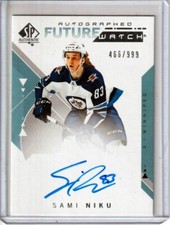 2018-19 SP Authentic Future Watch #178 Sami Niku RC AUTO /999 - CANADIENS