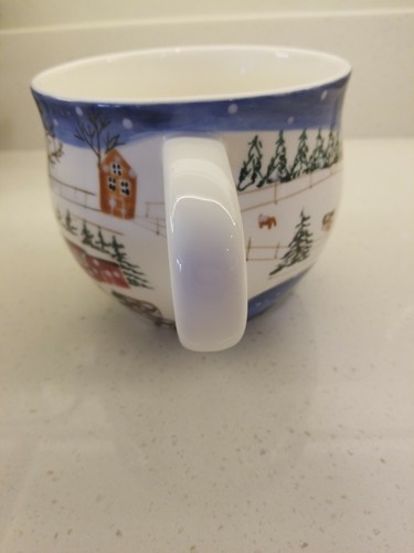 Large Bath & Body Works Holiday 1998 Coffee Chocolate Cup Mug, 5" Wide - Picture 6 of 8