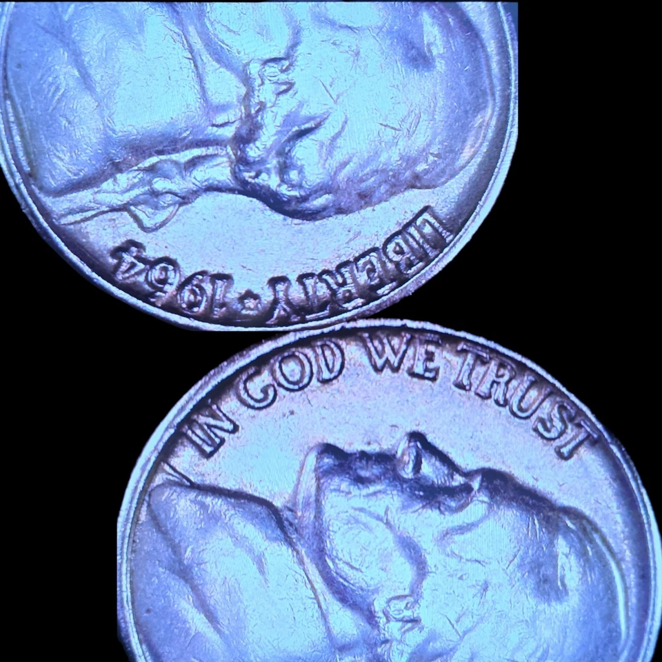 READ 1964D Over D Repunched Mint Mark Jefferson Nickel Error Coin - Image 2 of 4