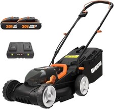 Worx Cordless Lawn Mower 2x20V Battery 34cm Electric Grass Cutter WG779E