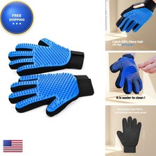 NVNAN Pet Hair Removal Glove for Dogs  Cats, 2-Pack Blue