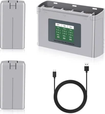 2 pack of 2400mAh 7.7V Battery w/3 hub Charger for DJI Mini 4K/2/SE/2 SE Drones