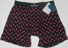 Tommy John Mens Second Skin Gunmetal Rfb Stacked Hearts Black XL 18584 