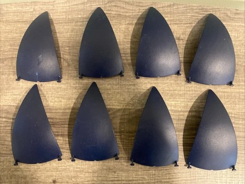 1986 GI JOE Cobra Terror Drome Part Top Silo Door Full Set of 8 Unbroken