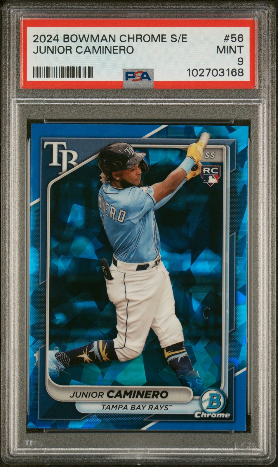 2024 Bowman Chrome Sapphire Edition #56 Junior Caminero PSA 9