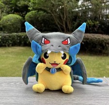 Pikachu Cosplay Charizard X Plush 25cm | Mega Evolution Pok&eacute;mon Plush Toy Gift