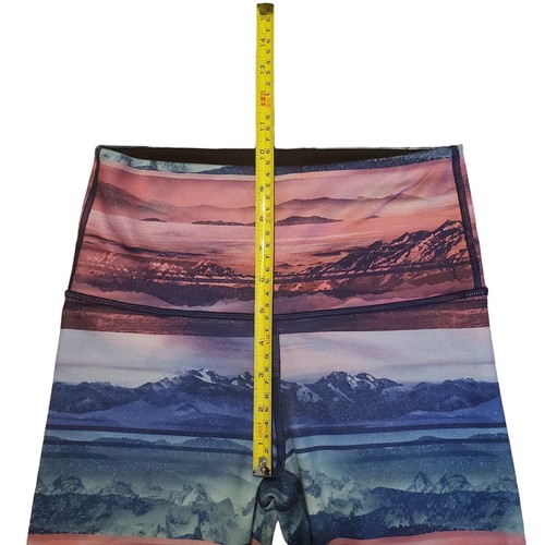 Ivivva by lululemon Sunset Mountain RARE Print Leggings Girls 12 Pink Purple - Picture 12 of 13