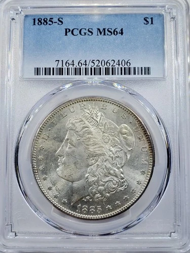 1885-S Silver Morgan Dollar MS64