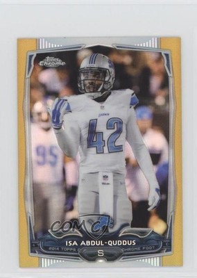 2014 Topps Chrome Mini Gold Refractor 2/10 Isa Abdul-Quddus #24 Rookie RC 0s3