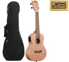 Kala Burled Meranti Concert Ukulele w/ EQ, Bag Bundle, KA-20CE
