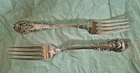 Pair of SIR CHRISTOPHER  Wallace STERLING SILVER DINNER FORKS 7 3/4" NO MONOGRAM