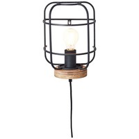 Brilliant /66 Gwen Wandleuchte Antik Holz/Schwarz Korund