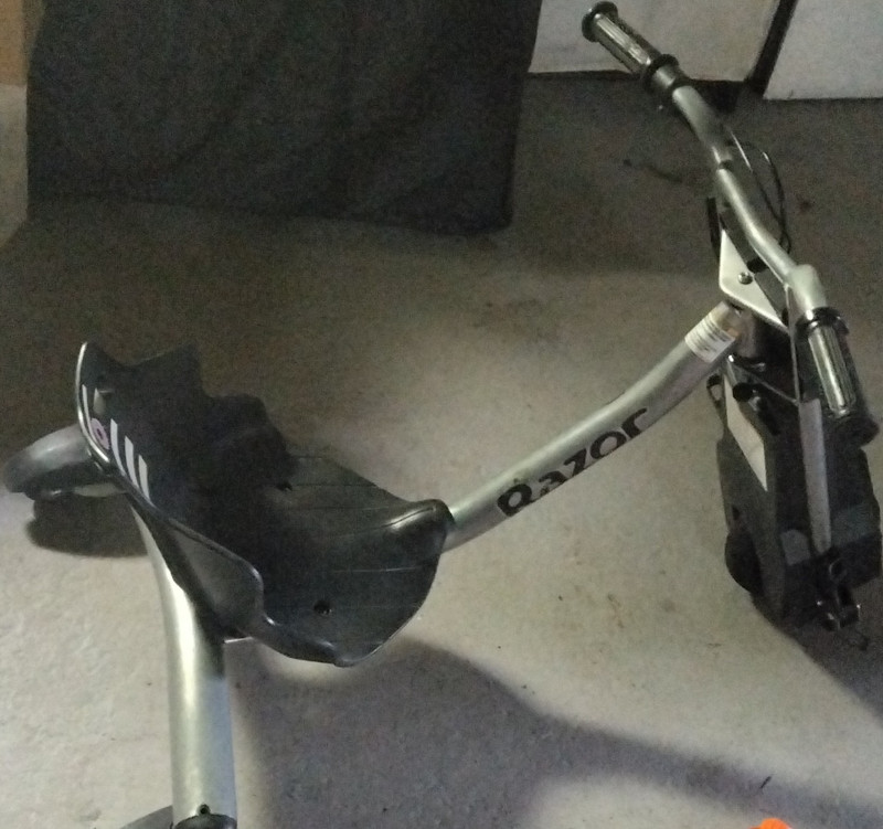 Razor PowerRider Electric 3-Wheel Ride-On Trike Scooter, Black Charger Not Incl
