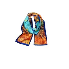 Skinny Hair Scarf, 59x7 inch Silk Feeling, Headband, Handbag Ribbon, Neckerchief