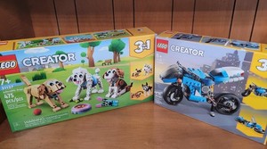 New Lego Creator 31137 - Dogs & LEGO Creator 3in1 Superbike 31114 Building Kit