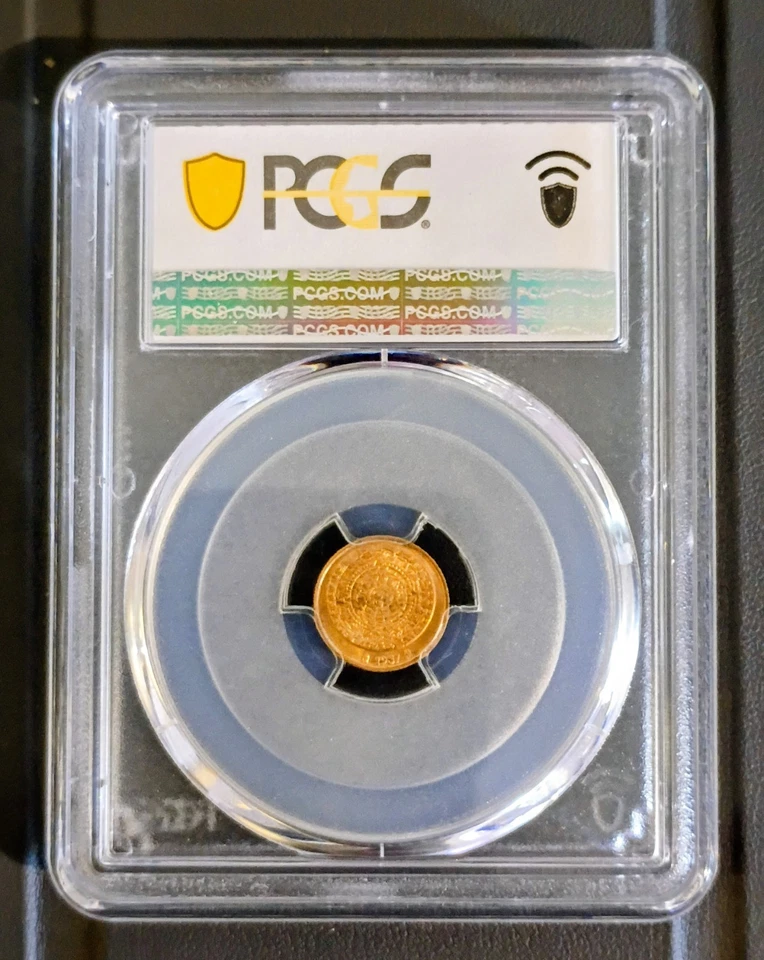 1987 1/20th Gold Onza Libertad Gem BU RARE COIN MEXICO PCGS MS68 Azteca TOP POP - Image 2 of 4