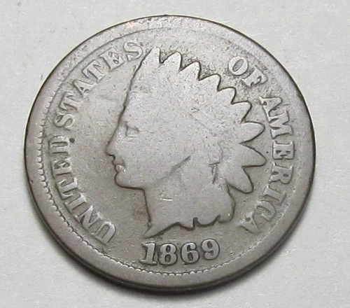 1869 INDIAN HEAD CENT, VERY NICE TOUGHER COIN!!!!(A4)