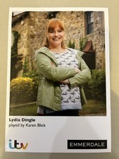 ITV Emmerdale Lydia Dingle played by Karen Blick Promo Cast Card