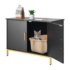 New/Cat Litter Box Enclosure Furniture, 27.6 in Hidden Litter Box Cabinet wi