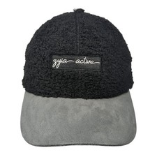Zyia Active Slideback Baseball Cap Black One Size Adjustable Sherpa 6 Panel