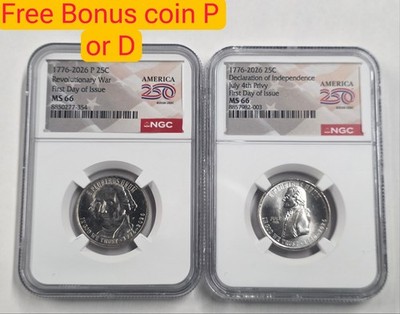 2026  Declaration of Independence 4th July Privy NGC MS66 First Day -Free Bonus