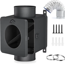 Metal Dryer Duct Lint Trap,Indoor Dryer Vent Kit with Lint Catcher,Secondary ...