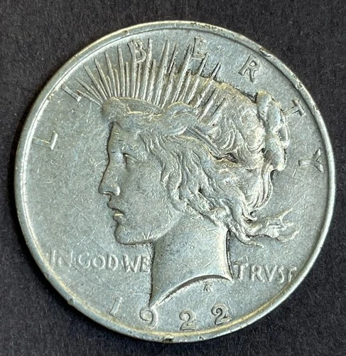 1922-D Peace Silver Dollar, VF