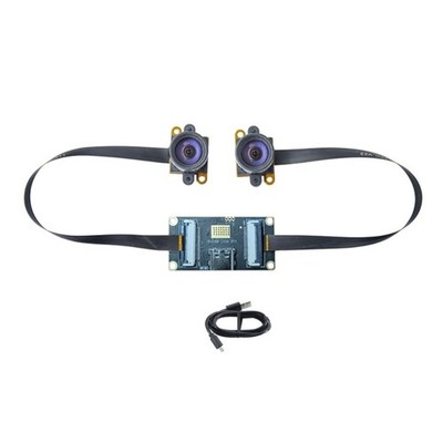 1MP 720P Color Global Shutter OV9782 Double Lens Camera With Manual Focusing For