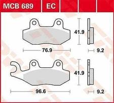 Kymco LIKE 50 2T 2010-2017 TRW Ceramic Brake Pads MCB689