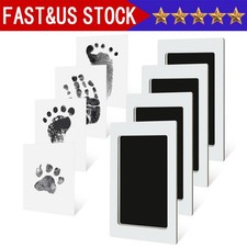 Baby Footprint Handprint Pet Paw Print Kit 4 Ink Pads 8 Imprint Cards