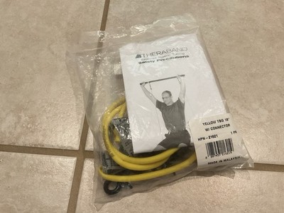Set Of 2 TheraBand Wellness Station Resistance Tubing W/ Connectors Yellow 18 