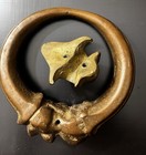 Antique Solid Bronze Door Knocker Abstract Sculptural Design 7 x 5 in — photo 3