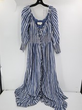 By Anthropologie Midi Dress womens small Long Sleeve Sweetheart button front